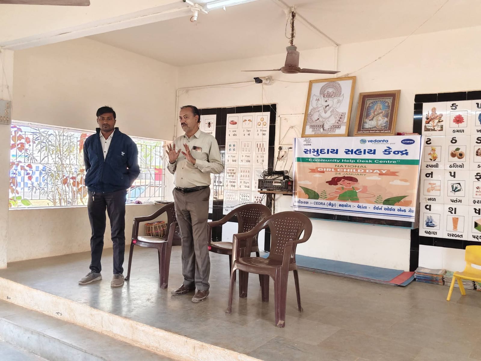 CEDRA Leadership Addressing Girl Students on Career Opportunities