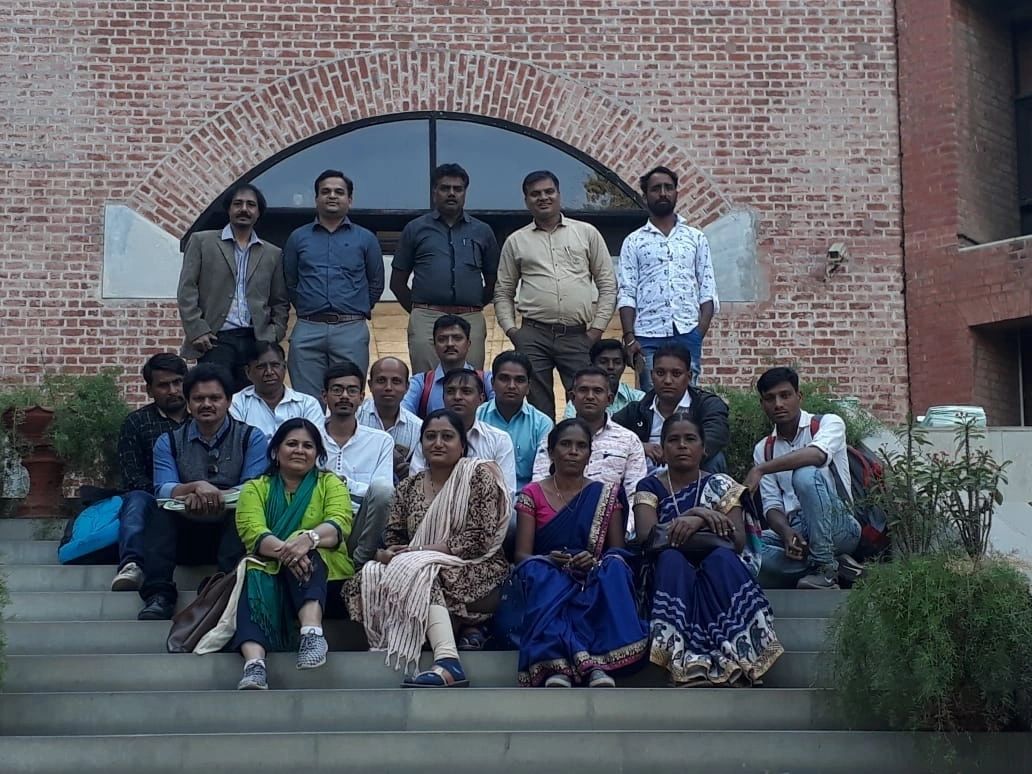 Research Team Group on IIM-A Campus Steps