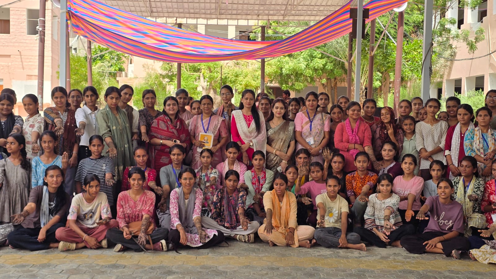 Convocation Group Showcase with Certificates & Henna Art